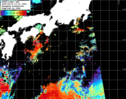 NOAA人工衛星画像:黒潮域, パス=20260419 13:02 UTC