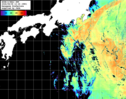 NOAA人工衛星画像:黒潮域, パス=20260808 12:24 UTC