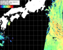 NOAA人工衛星画像:黒潮域, 1日合成画像(2026/08/09UTC)
