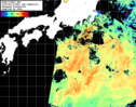 NOAA人工衛星画像:黒潮域, 1日合成画像(2026/08/12UTC)