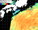 NOAA人工衛星画像:黒潮域, 1日合成画像(2026/09/11UTC)