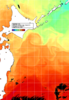 NOAA人工衛星画像:親潮域, 1日合成画像(2025/07/13UTC)