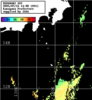 ひまわり人工衛星:神奈川県近海,23:59JST,1時間合成画像