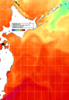 NOAA人工衛星画像:親潮域, 1日合成画像(2025/07/22UTC)