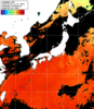 ひまわり人工衛星:日本全域,22:59JST,1時間合成画像