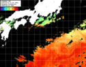 ひまわり人工衛星:黒潮域,16:59JST,1時間合成画像