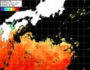ひまわり人工衛星:黒潮域,11:59JST,1時間合成画像