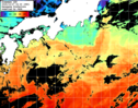 ひまわり人工衛星:黒潮域,13:59JST,1時間合成画像