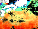 ひまわり人工衛星:黒潮域,08:59JST,1時間合成画像