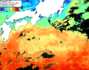 ひまわり人工衛星:黒潮域,13:59JST,1時間合成画像