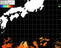 ひまわり人工衛星:黒潮域,23:59JST,1時間合成画像