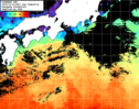NOAA人工衛星画像:黒潮域, 1日合成画像(2025/12/13UTC)