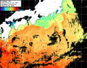 ひまわり人工衛星:黒潮域,16:59JST,1時間合成画像