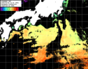 ひまわり人工衛星:黒潮域,23:59JST,1時間合成画像