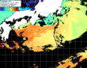 ひまわり人工衛星:黒潮域,22:59JST,1時間合成画像