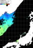 ひまわり人工衛星:日本海,23:59JST,1時間合成画像