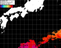 ひまわり人工衛星:黒潮域,21:59JST,1時間合成画像