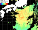 ひまわり人工衛星:黒潮域,23:59JST,1時間合成画像